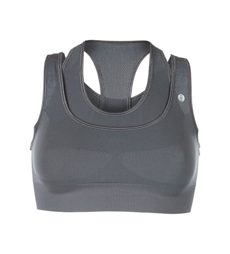Run & Relax Double Layered Sportsbh Stone Grey