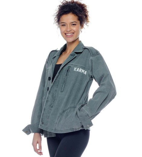  Spiritual Gangster Henna Hamsa Army Jacket